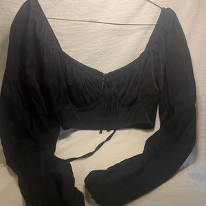 Black Cropped Longsleeve